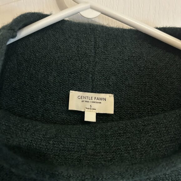 Gentle Fawn Dark Green Mock Neck Sweater – Size S - Picture 2 of 3